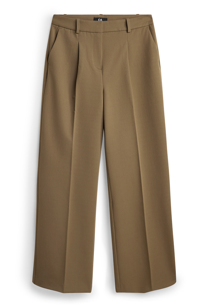 C&A Stoffhose-High Waist-Wide Leg, Braun, Größe: 46