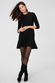 Fit & Flare Kleid in schwarz