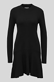 Fit & Flare Kleid in schwarz