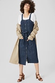 Etuikleid in jeans-dunkelblau