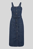 Etuikleid in jeans-dunkelblau