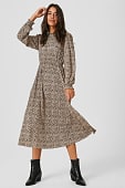 Kleid in schwarz / beige