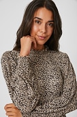 Kleid in schwarz / beige