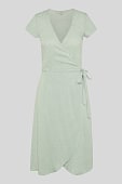 Kleid in grün / cremeweiß