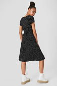 Kleid-gepunktet in schwarz / weiß