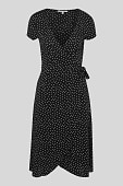 Kleid-gepunktet in schwarz / weiß