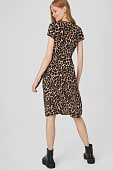 Kleid in schwarz / beige