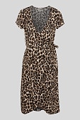 Kleid in schwarz / beige