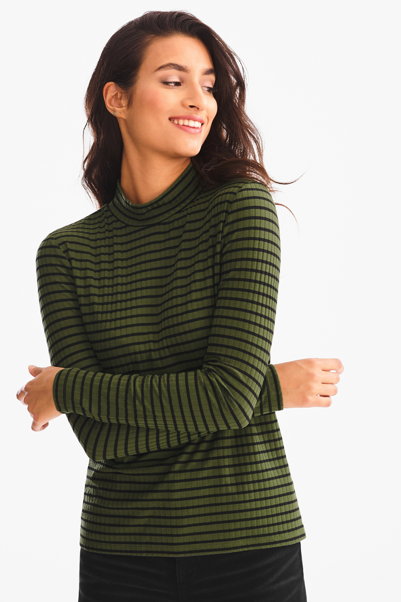 maglia a maniche lunghe a righe