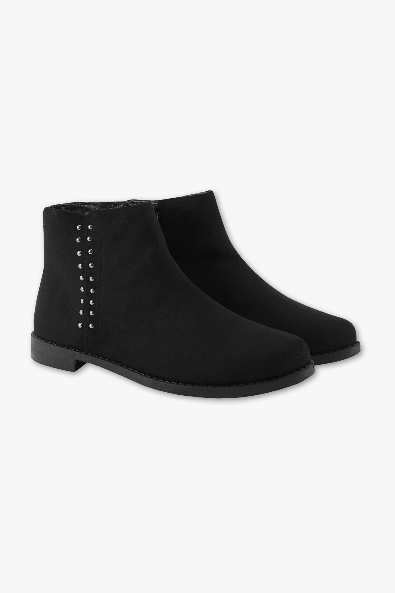 faux suede ankle boots