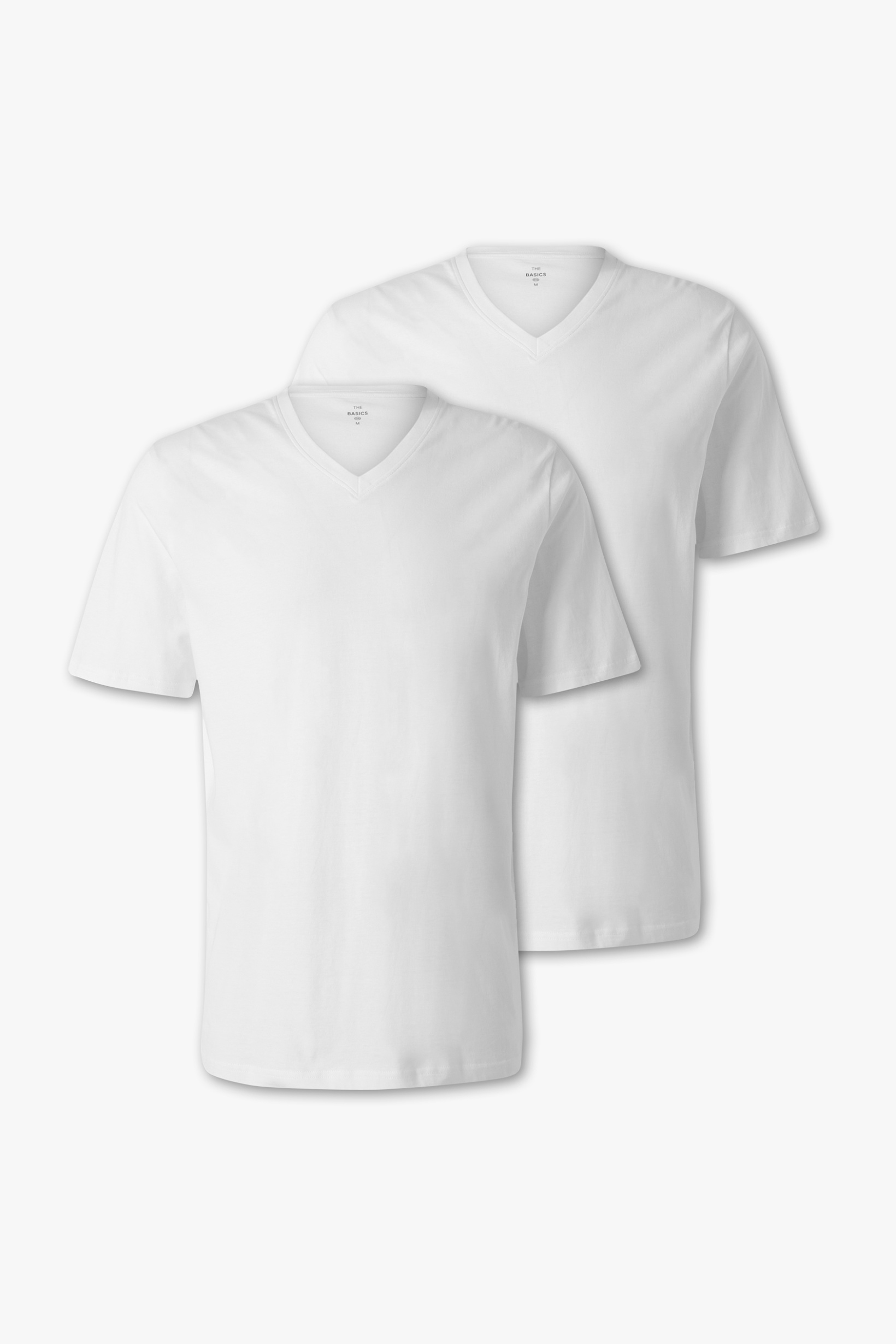 Angelo Litrico Basic T-shirt biokatoen set met 2 stuks