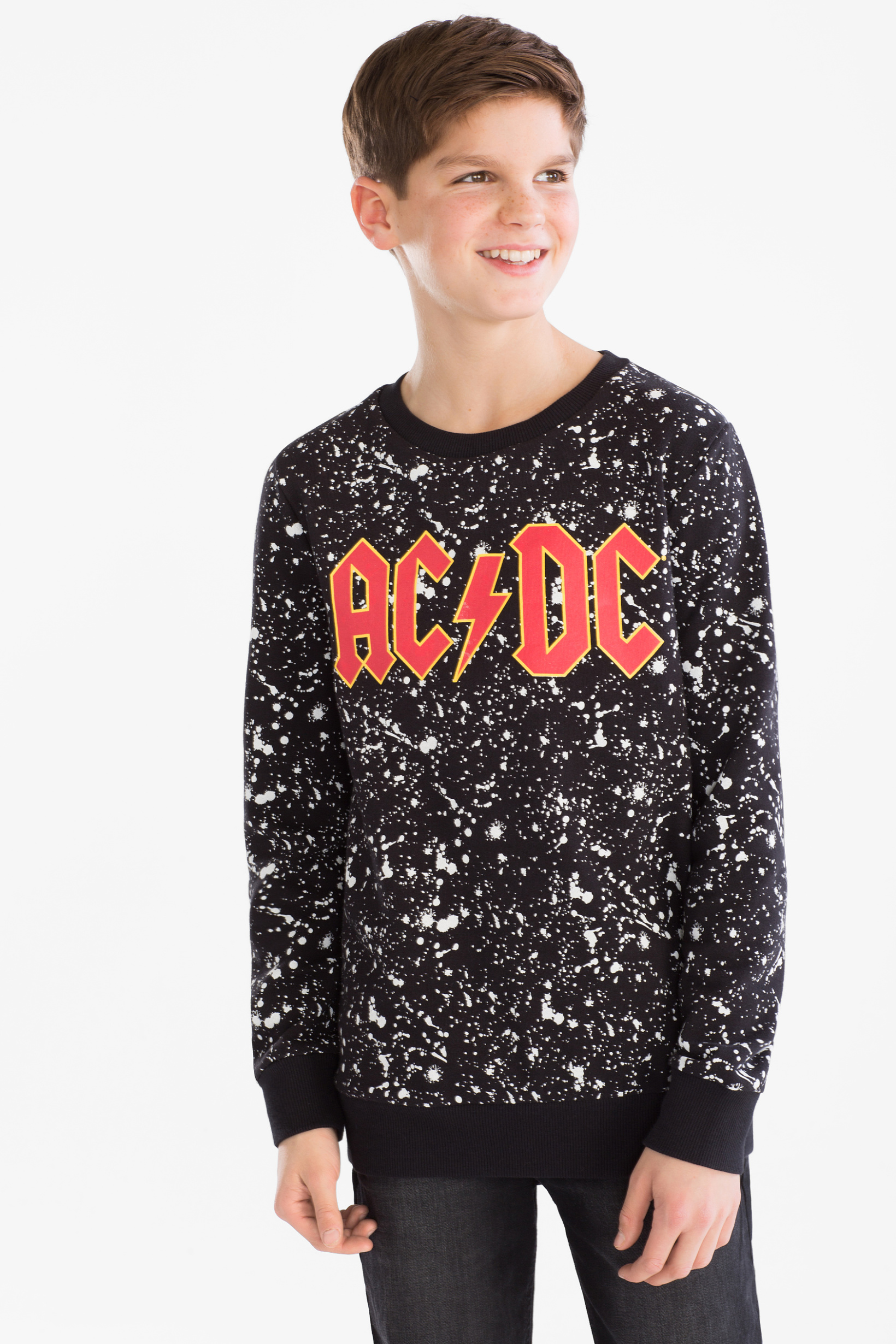 Here and There AC-DC sweatshirt