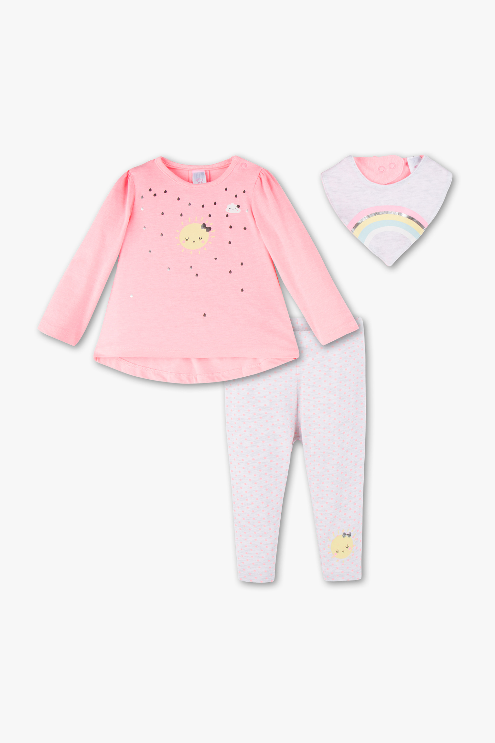 Baby Club Baby-outfit 3-delig glanseffect
