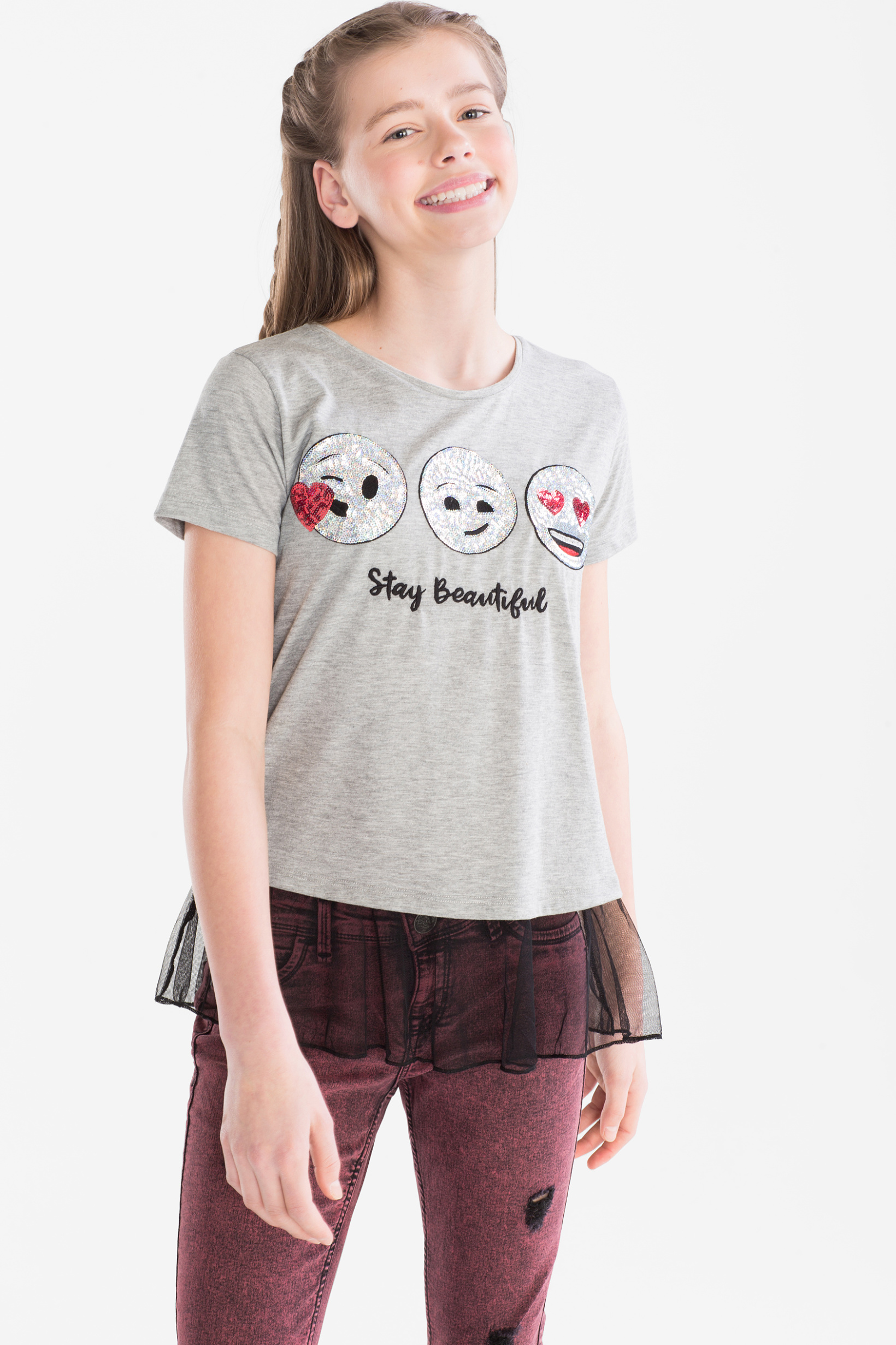 Emoji T-shirt glanseffect