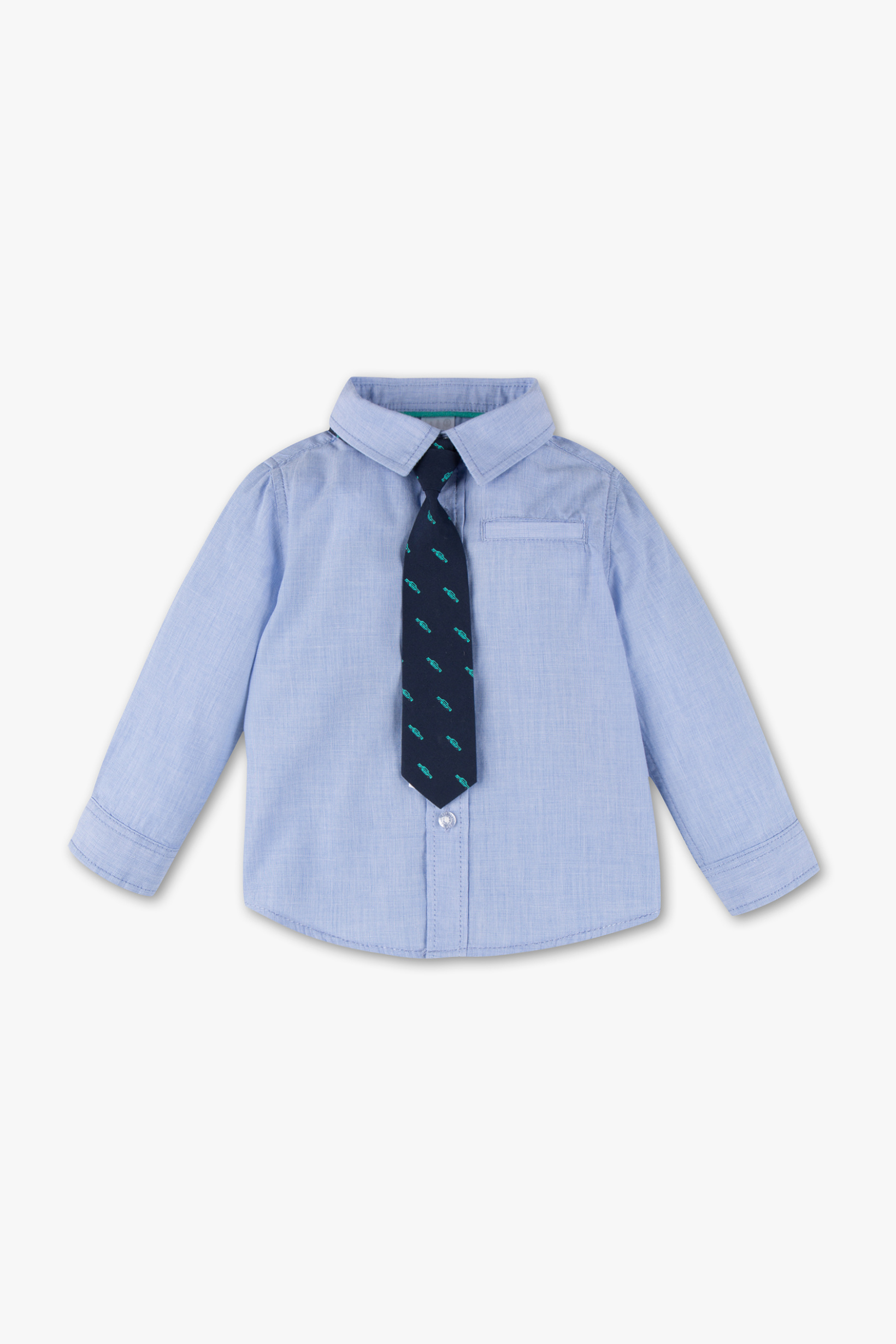 Baby Club Set baby-overhemd en stropdas biokatoen