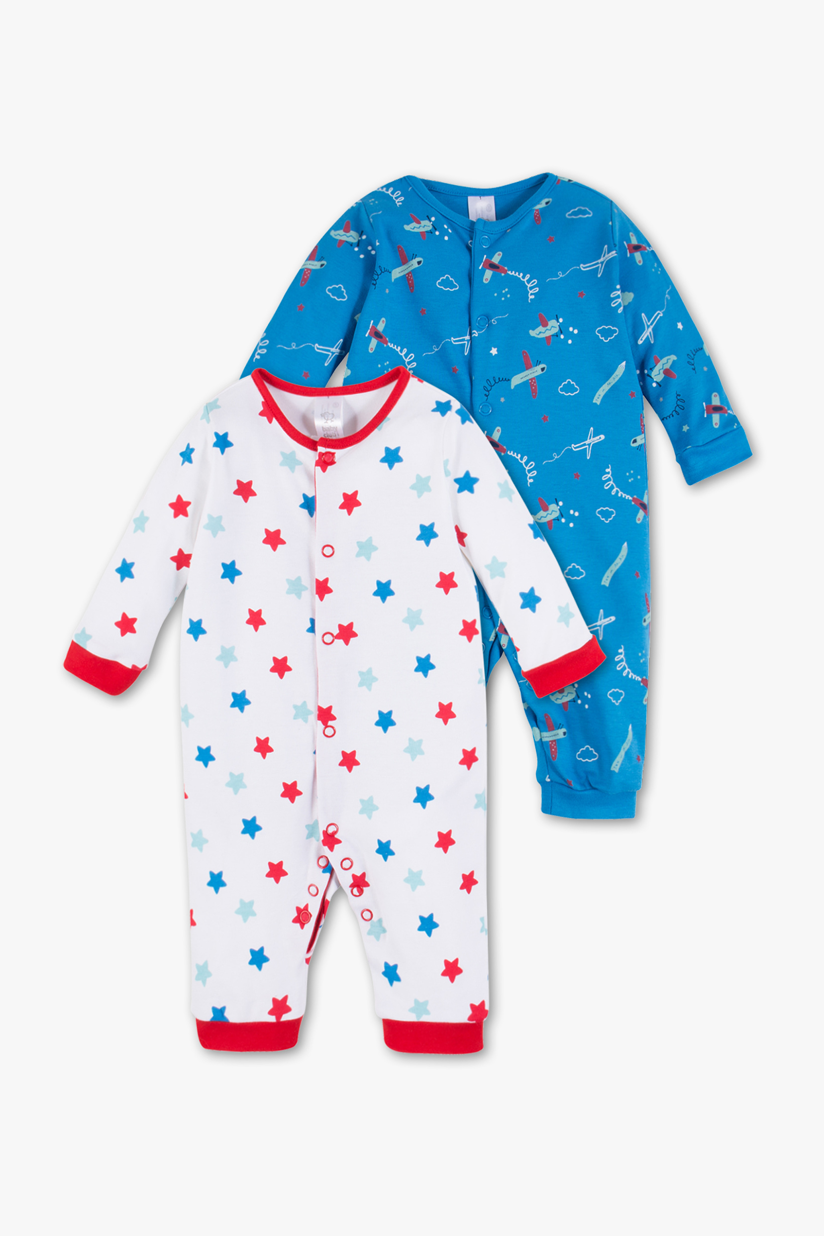 Baby Club Baby-pyjama biokatoen duopack