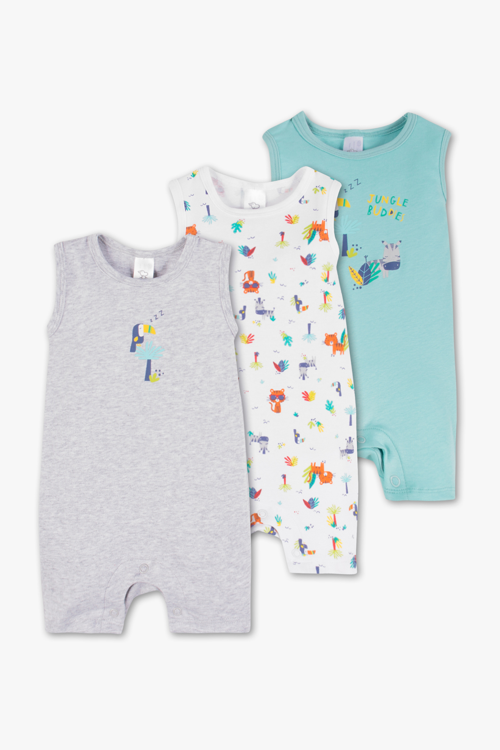 Baby Club Baby-pyjama biokatoen set met 3 stuks