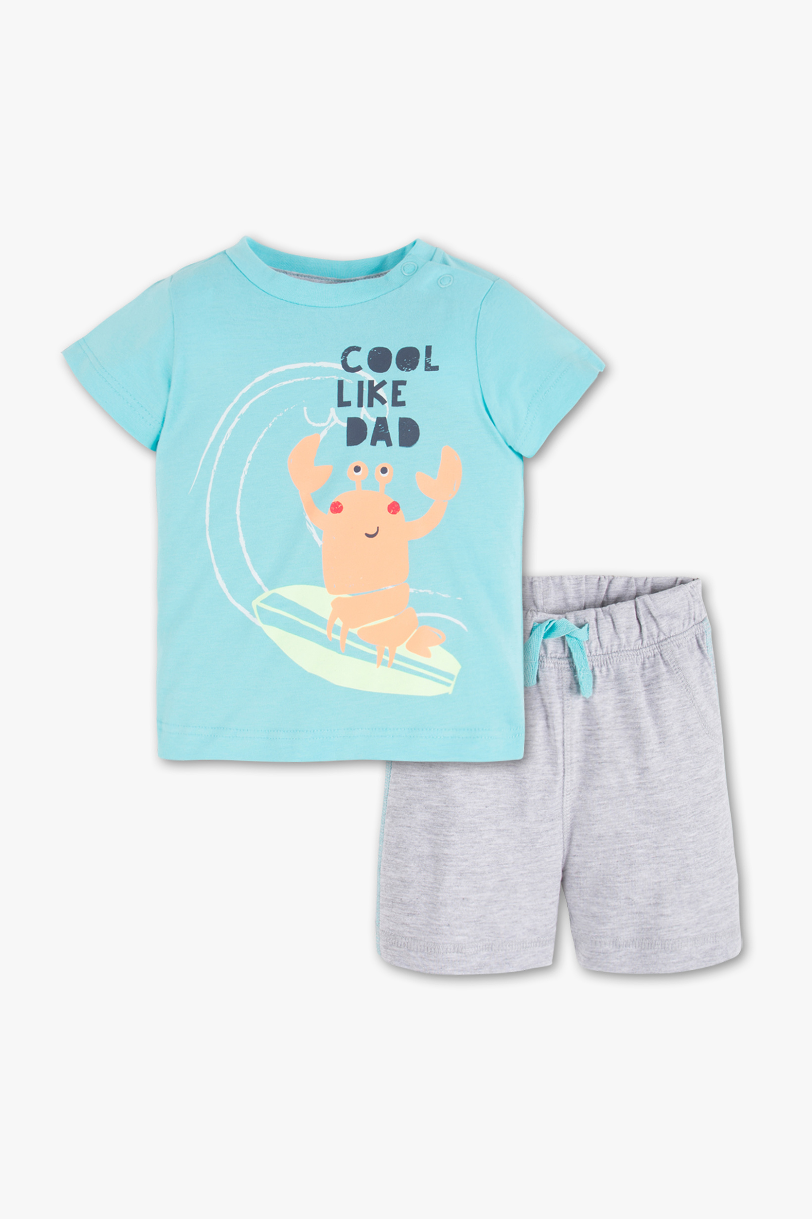 Baby Club Babyoutfit biokatoen 2 delig Baby Club Babyoutfit biokatoen 2 delig