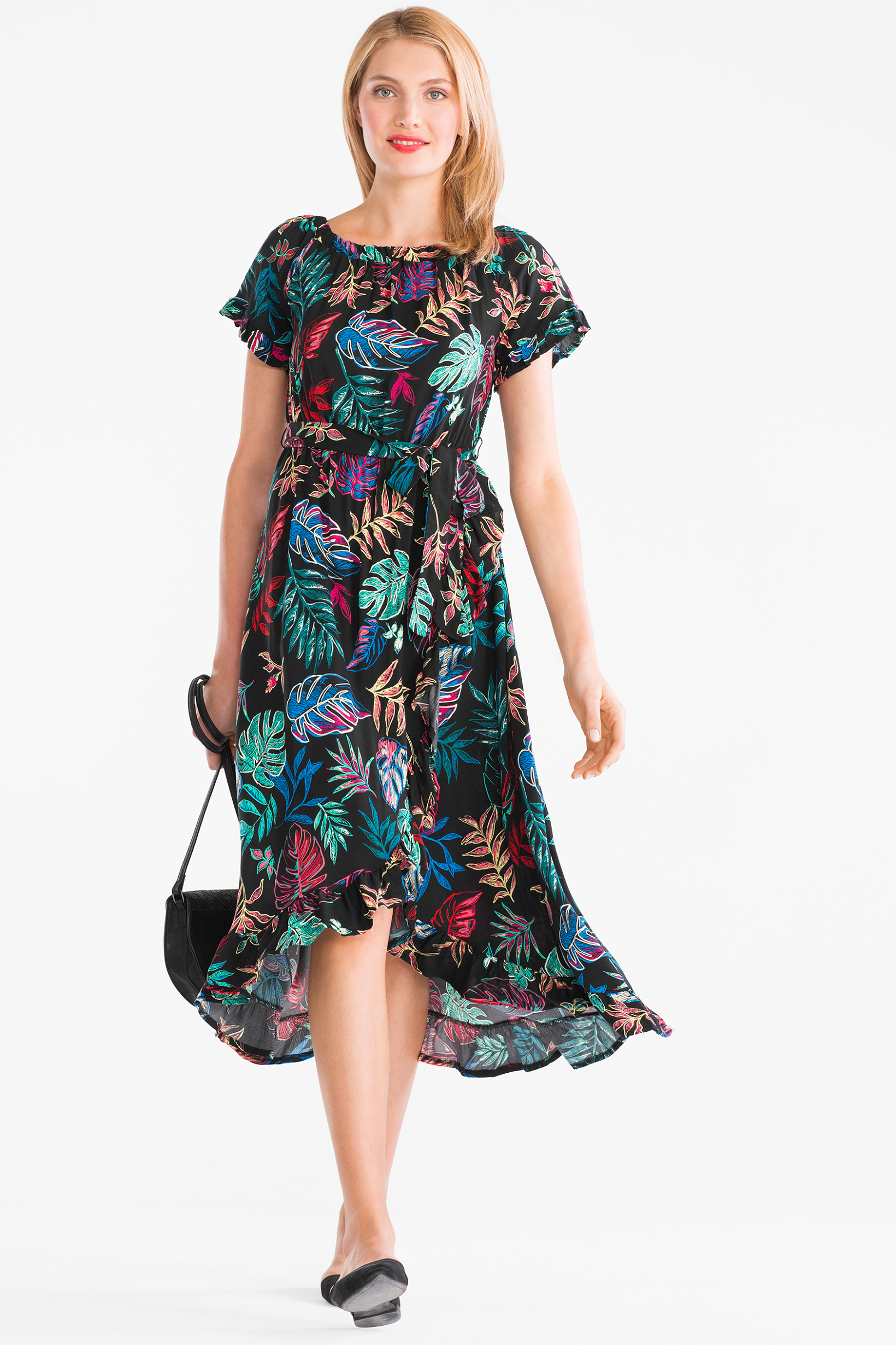 Yessica Fit & flare-jurk met patroon