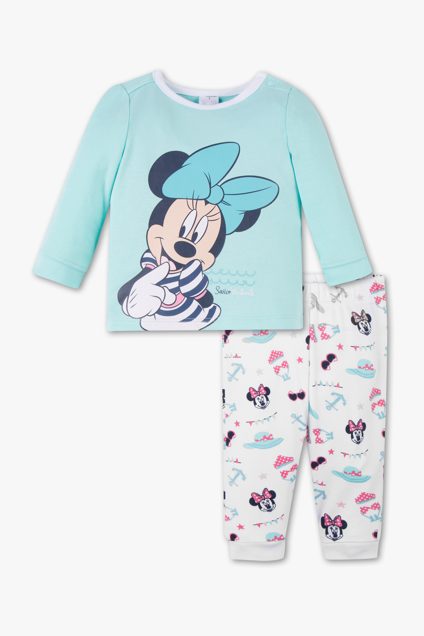 Disney Baby Minnie Mouse baby-pyjama biokatoen 2 delig