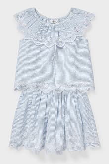 Set - top en rok - gestreept