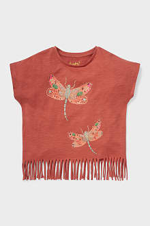 Koszulka z krótkim rękawem - bawełna bio - efekt połysku