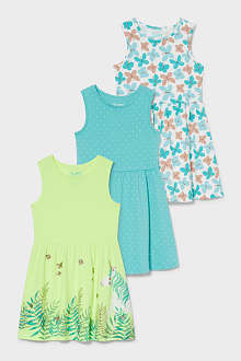 Wielopak, 3 szt. - sukienka - bawełna bio