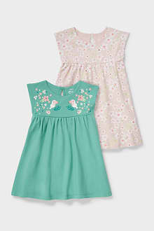 Multipack 2 buc. - rochie bebeluși - bumbac organic