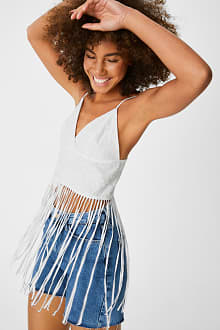 Blousetop met franjes