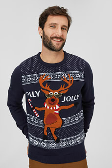 Women - Christmas jumper - shiny