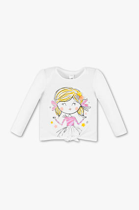 Kinder - Langarmshirt - Bio-Baumwolle - Glanz Effekt