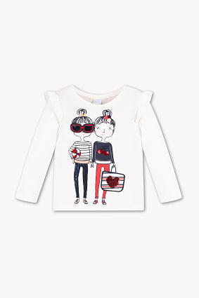 Kinder - Langarmshirt - Bio-Baumwolle - Glanz Effekt