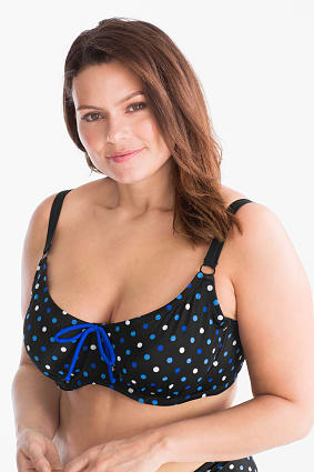 Femme - Haut de bikini à armatures - à pois