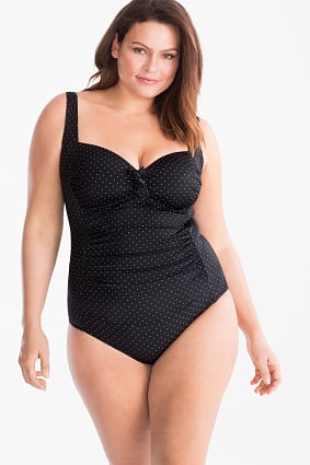 Femme - Maillot de bain - ampliforme - à pois