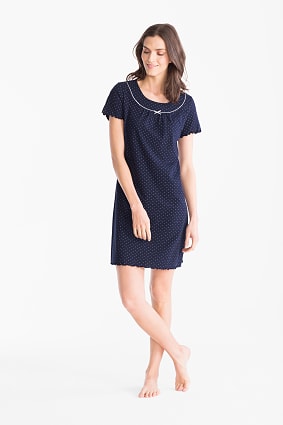 Femme - T-shirt long - à pois