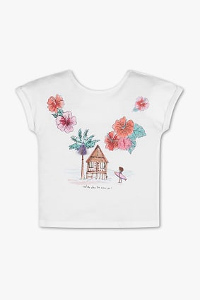 Sale - Kurzarmshirt - Bio-Baumwolle - Glanz Effekt