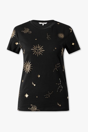 Femme - T-shirt - finition brillante