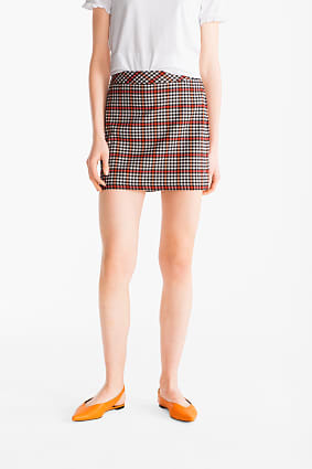 Damen - Rock - kariert