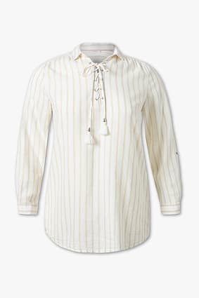 Femme - Tunique - lin mélangé - rayé