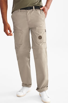 Men - Cargo trousers with a belt