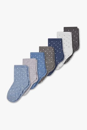 Socks - 7 pairs - polka dot