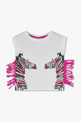 Kids - Short sleeve T-shirt - organic cotton - shiny