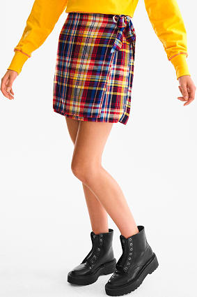 Damen - Rock - kariert