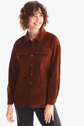 Damen - Cordbluse