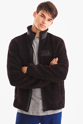 Herren - Fleecejacke - kariert