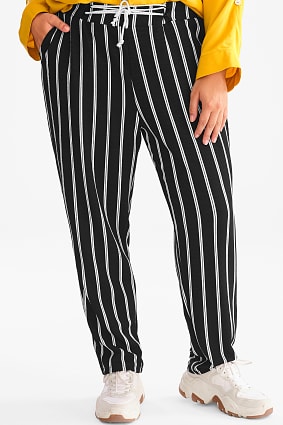 Damen - Hose - gestreift
