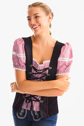 Women - Bavarian blouse - 2-in-1 look