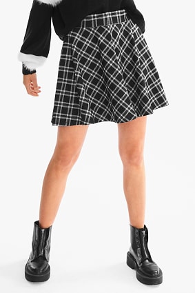 Damen - Rock - kariert