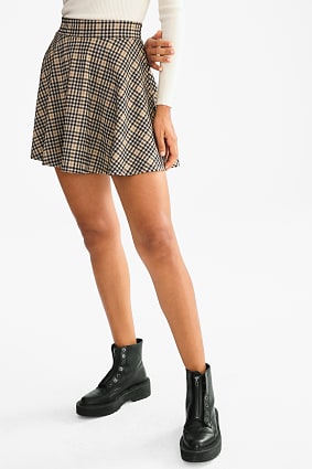 Damen - Rock - kariert