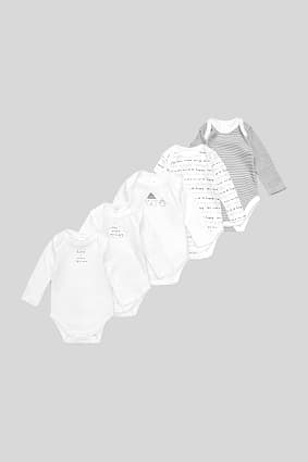 Baby bodysuit - organic cotton - 5 pack